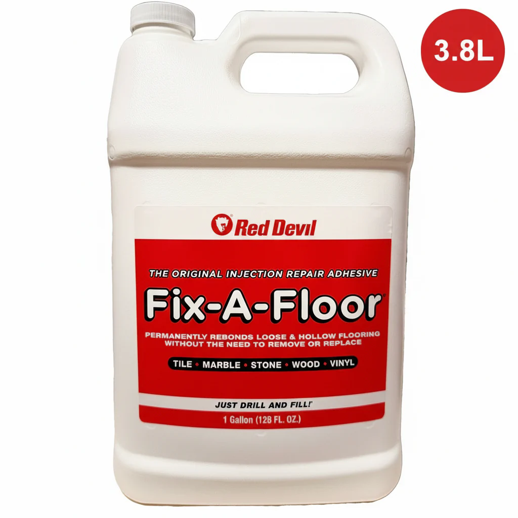 Fix-A-Floor 3.8 Litre Gallon Tub With 3 x 60ml Syringe applicator Kits - Extra Strength Bonding Adhesive for Loose and Hollow Tiles - Image 4